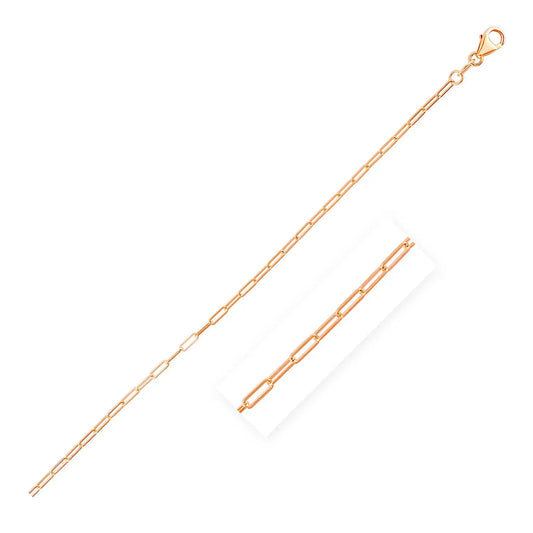 14K Rose Gold Fine Paperclip Chain (1.50 mm) RCJ Chains  CELESTIA LUXE JEWELLERS