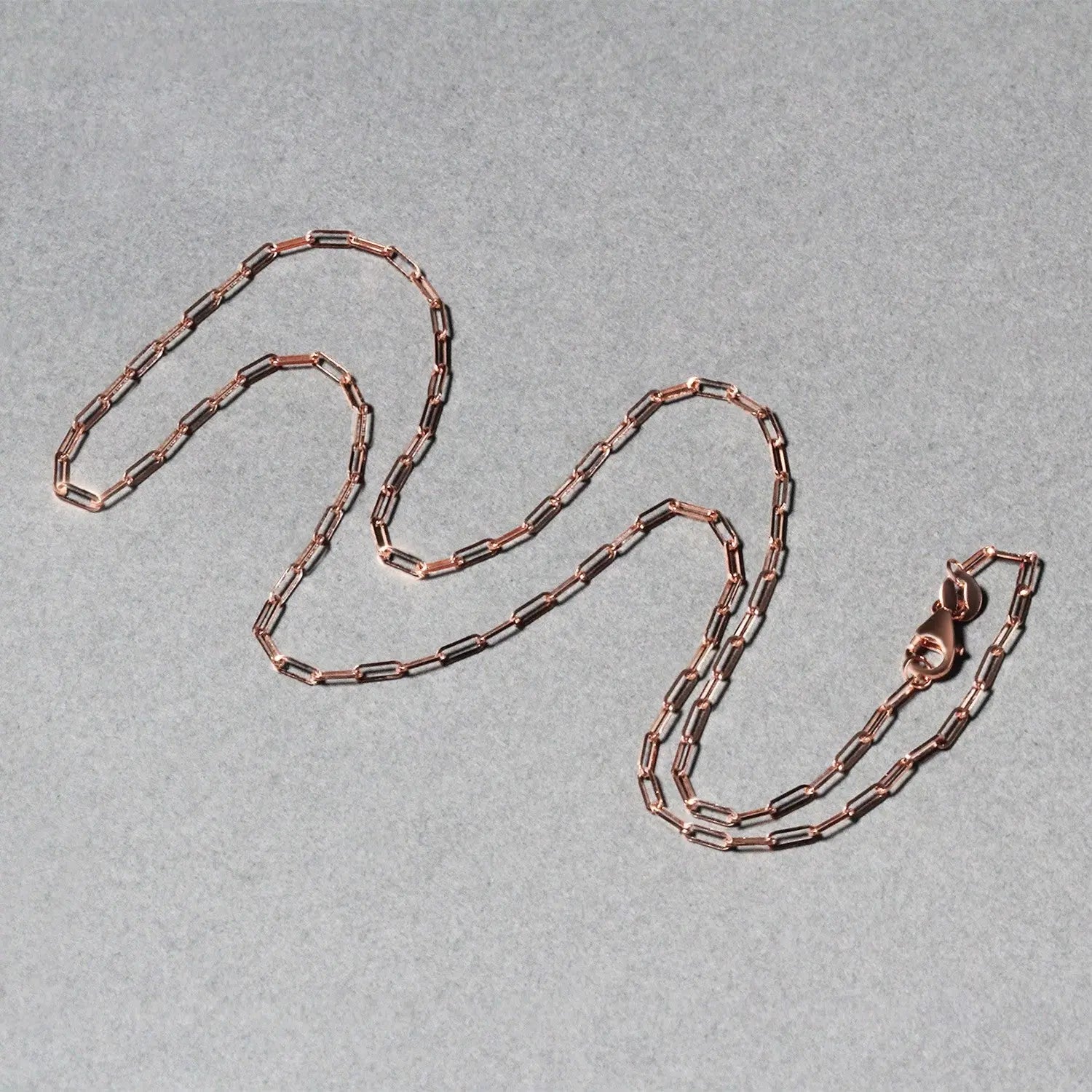 14K Rose Gold Fine Paperclip Chain (1.50 mm) RCJ Chains  CELESTIA LUXE JEWELLERS