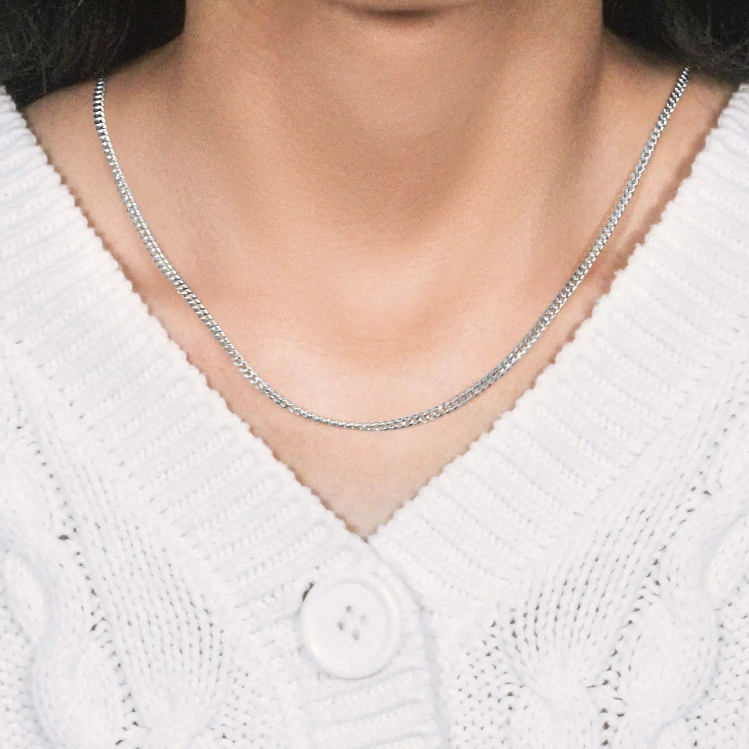 14K White Gold Gourmette Chain (2.80 mm) RCJ Chains  CELESTIA LUXE JEWELLERS