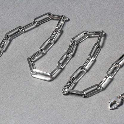14K White Gold Wide Paperclip Chain (6.10 mm) RCJ Chains  CELESTIA LUXE JEWELLERS