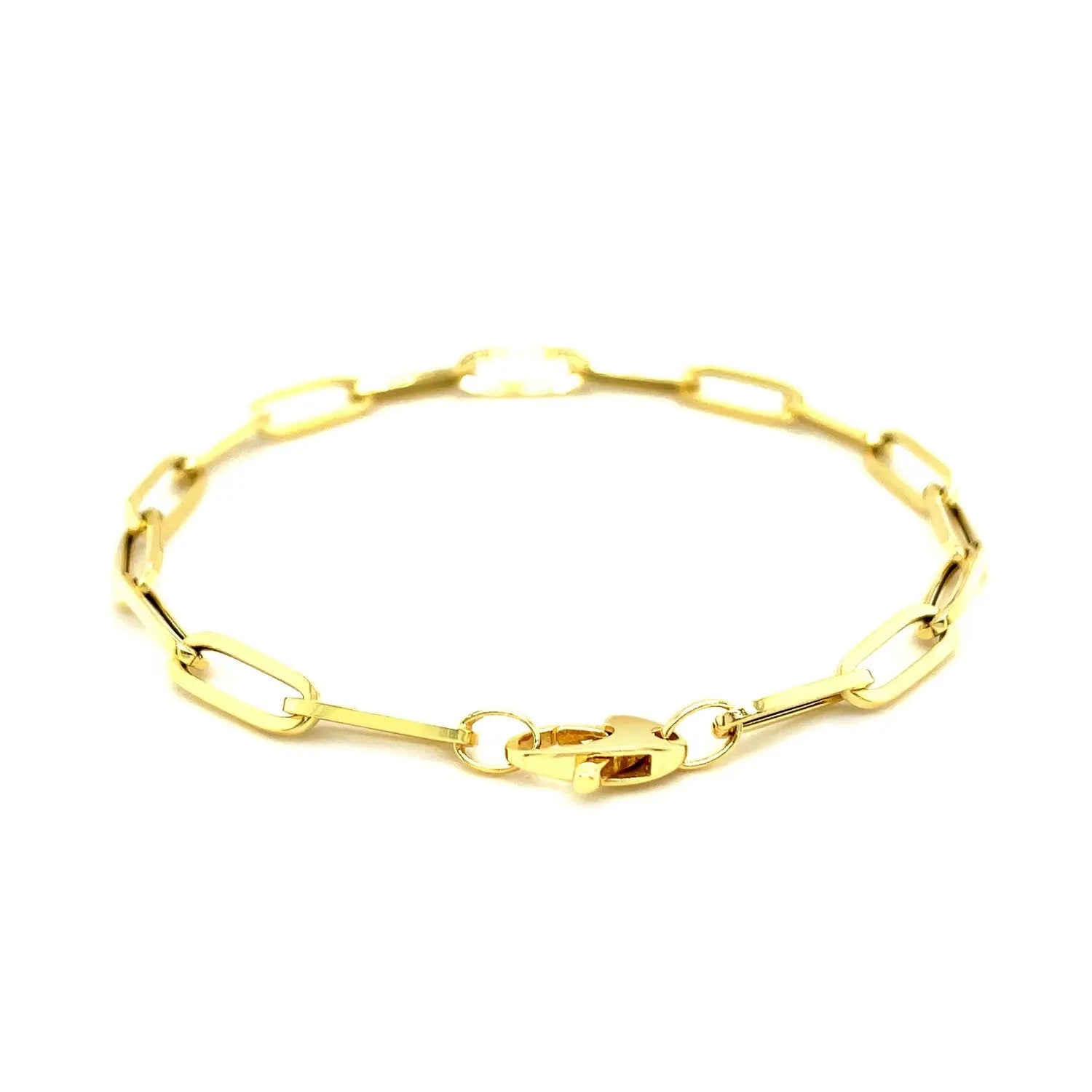 14K Yellow Gold Bold Paperclip Chain Bracelet (4.20 mm) RCJ Bracelets  CELESTIA LUXE JEWELLERS