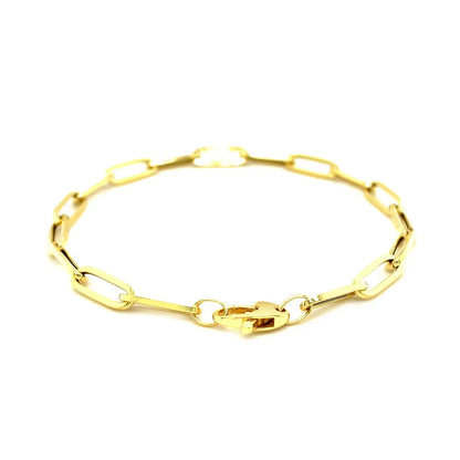 14K Yellow Gold Bold Paperclip Chain Bracelet (4.20 mm) RCJ Bracelets  CELESTIA LUXE JEWELLERS