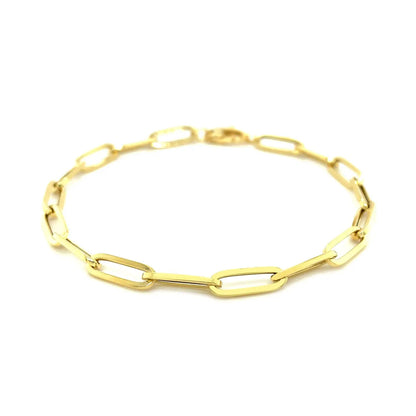 14K Yellow Gold Bold Paperclip Chain Bracelet (4.20 mm) RCJ Bracelets  CELESTIA LUXE JEWELLERS