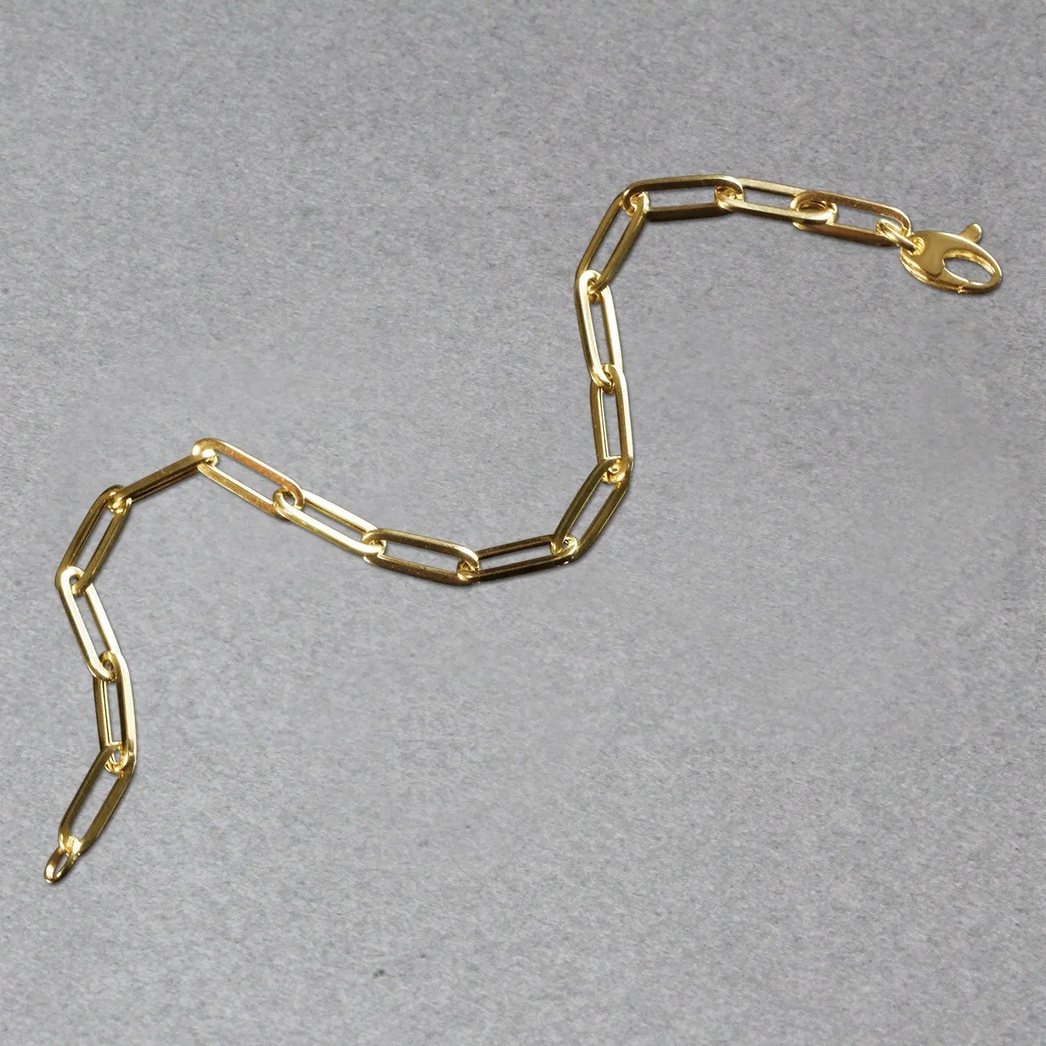 14K Yellow Gold Bold Paperclip Chain Bracelet (4.20 mm) RCJ Bracelets  CELESTIA LUXE JEWELLERS