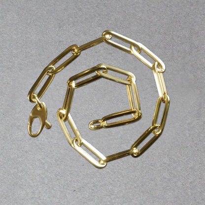 14K Yellow Gold Bold Paperclip Chain Bracelet (4.20 mm) RCJ Bracelets  CELESTIA LUXE JEWELLERS
