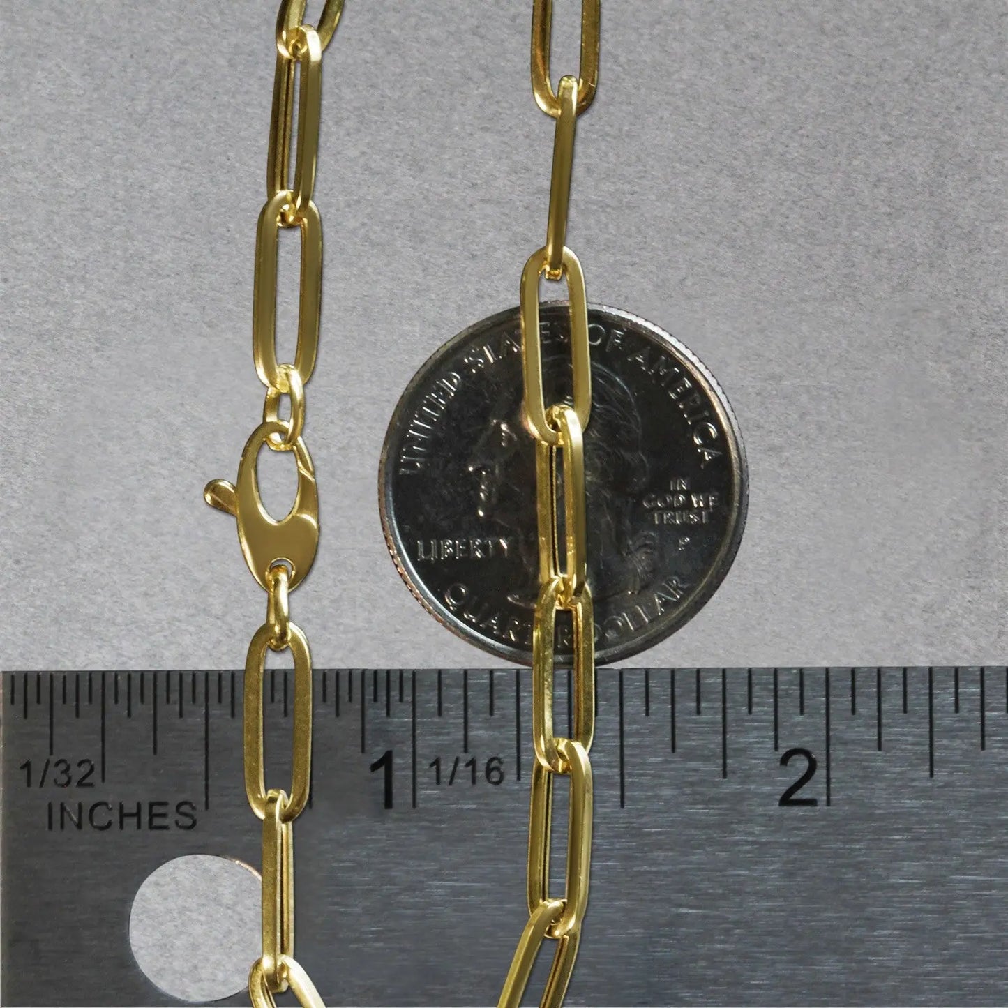 14K Yellow Gold Bold Paperclip Chain Bracelet (4.20 mm) RCJ Bracelets  CELESTIA LUXE JEWELLERS