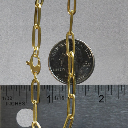 14K Yellow Gold Bold Paperclip Chain Bracelet (4.20 mm) RCJ Bracelets  CELESTIA LUXE JEWELLERS