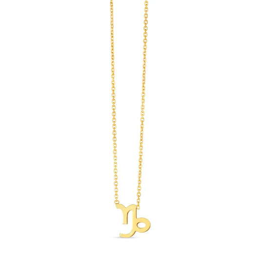 14K Yellow Gold Capricorn Necklace RCJ Necklaces  CELESTIA LUXE JEWELLERS