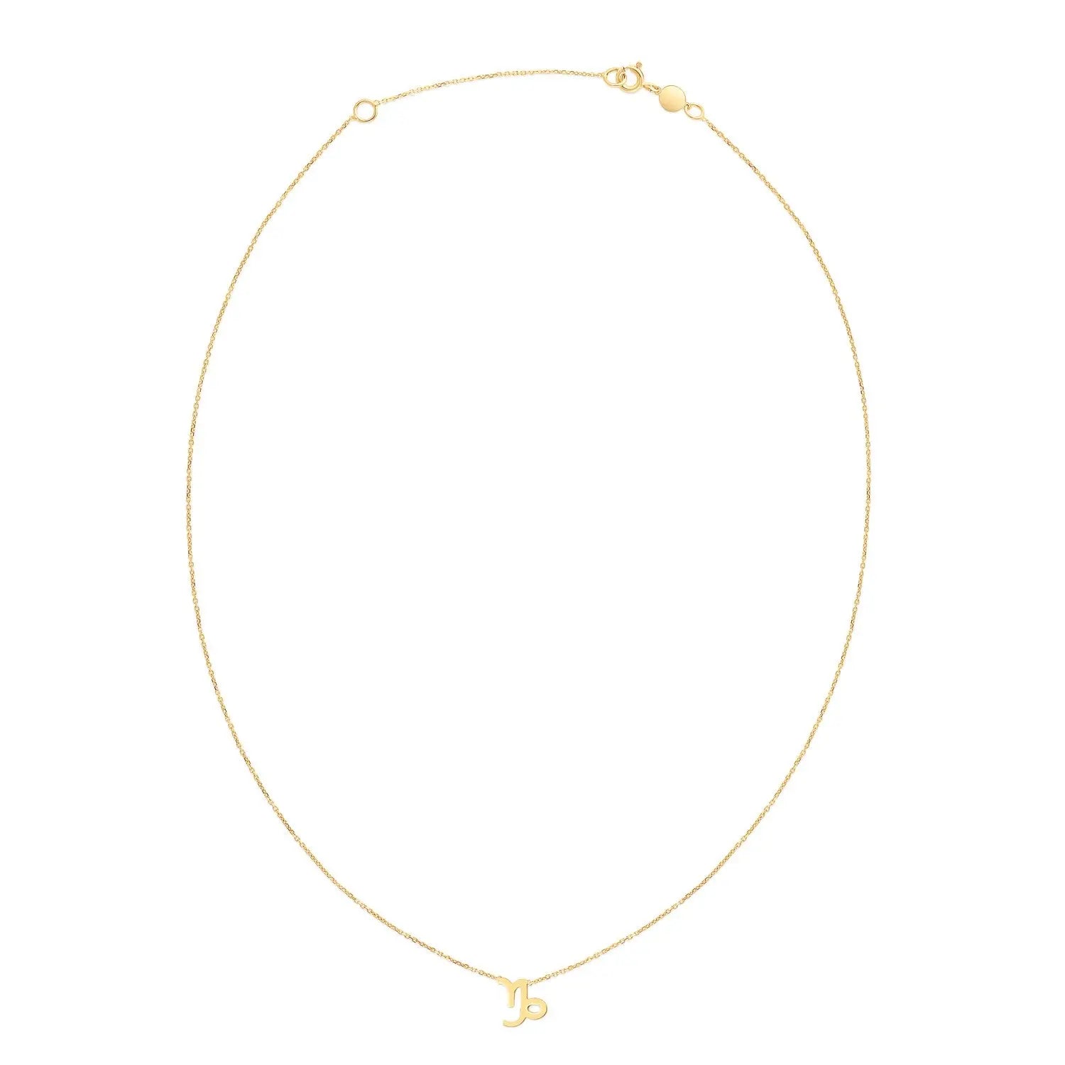 14K Yellow Gold Capricorn Necklace RCJ Necklaces  CELESTIA LUXE JEWELLERS