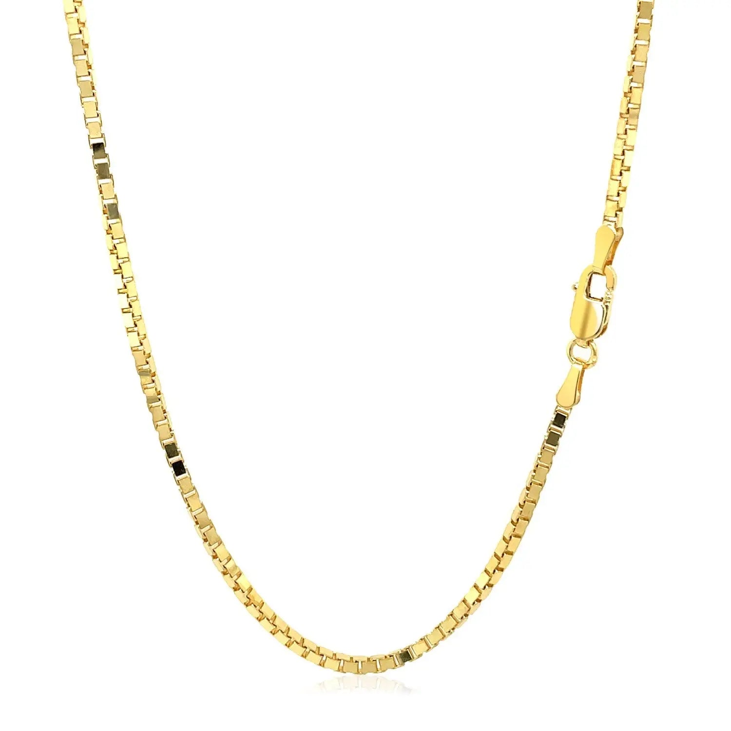 14K Yellow Gold Classic Box Chain (1.7 mm) RCJ Chains  CELESTIA LUXE JEWELLERS