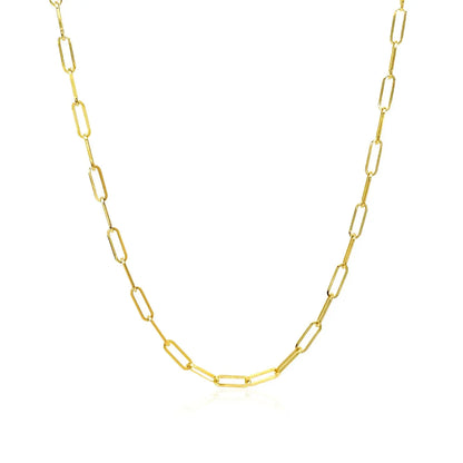14K Yellow Gold Delicate Paperclip Chain (2.1 mm) RCJ Chains  CELESTIA LUXE JEWELLERS