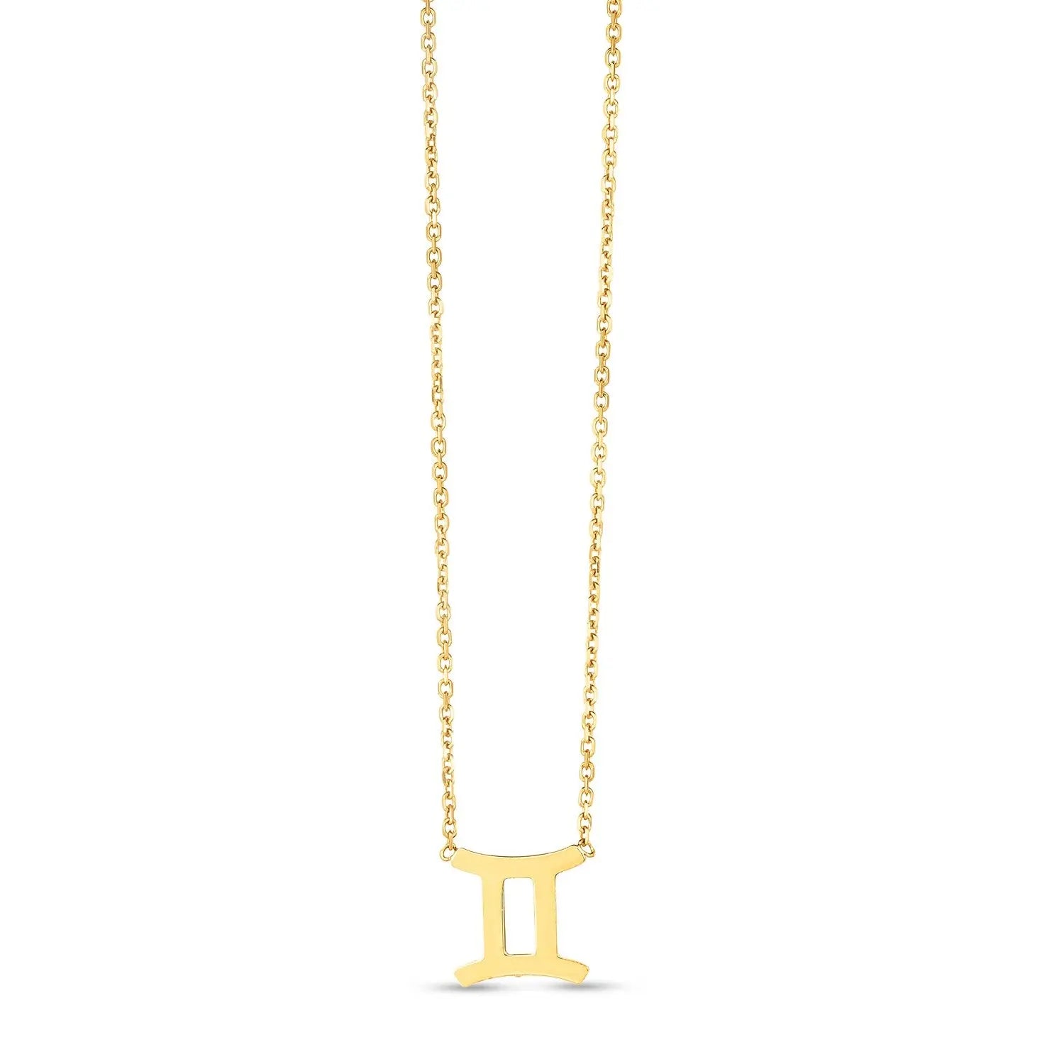 14K Yellow Gold Gemini Necklace RCJ Necklaces  CELESTIA LUXE JEWELLERS
