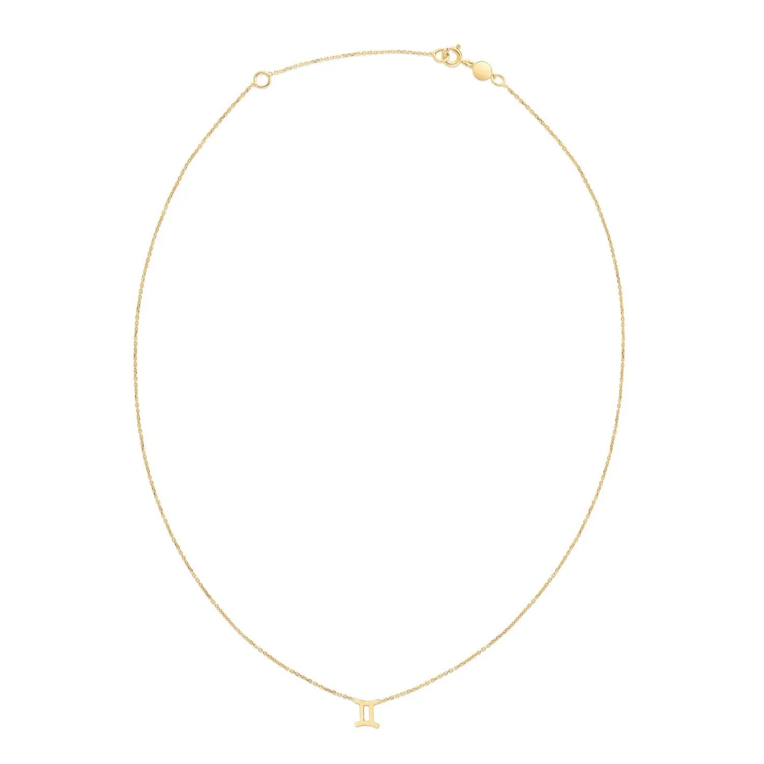 14K Yellow Gold Gemini Necklace RCJ Necklaces  CELESTIA LUXE JEWELLERS