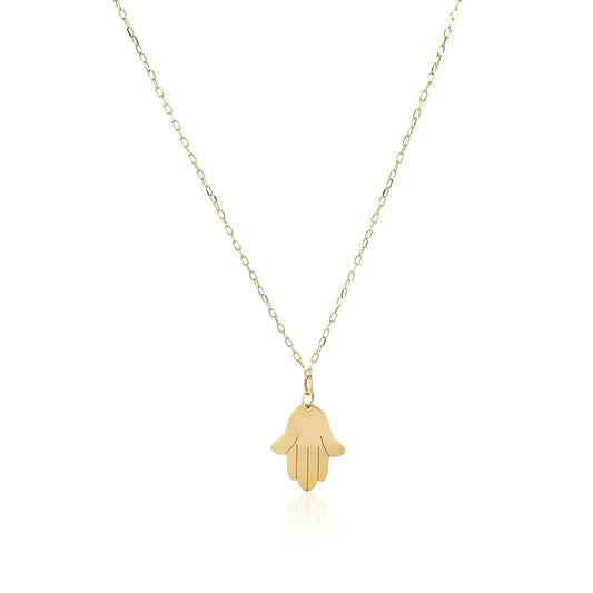 14K Yellow Gold Hand of Hamsa Necklace RCJ Necklaces  CELESTIA LUXE JEWELLERS