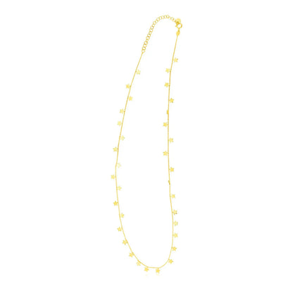 14K Yellow Gold Necklace with Dangling Stars RCJ Necklaces  CELESTIA LUXE JEWELLERS