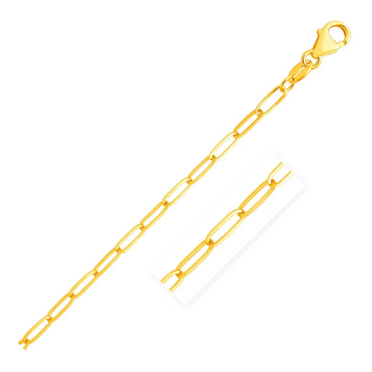 14K Yellow Gold Paperclip Bracelet  (4.00 mm) RCJ Bracelets  CELESTIA LUXE JEWELLERS
