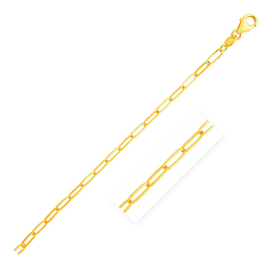 14K Yellow Gold Paperclip Chain (3.50 mm) RCJ Chains  CELESTIA LUXE JEWELLERS