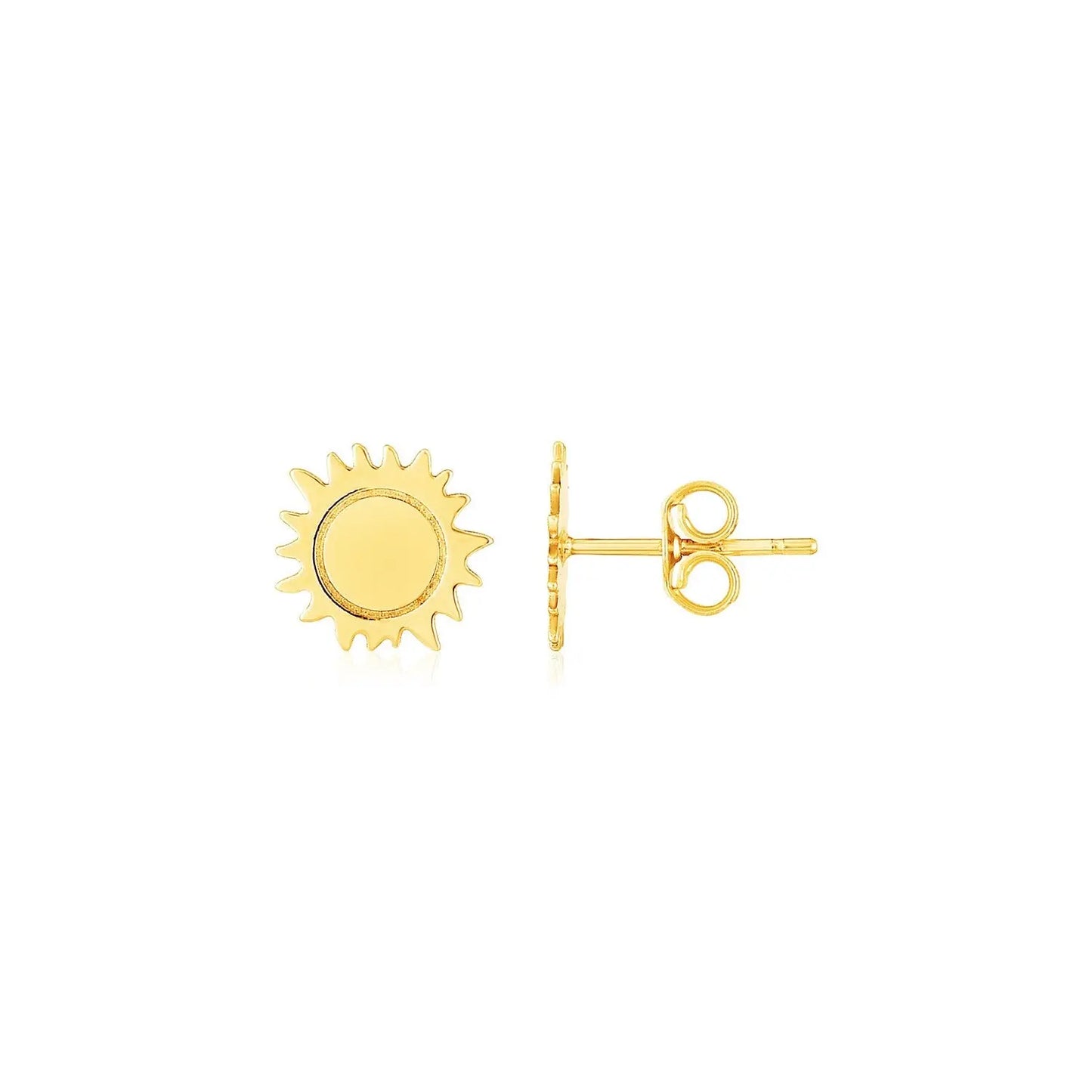 14K Yellow Gold Sun Earrings RCJ Earrings  CELESTIA LUXE JEWELLERS