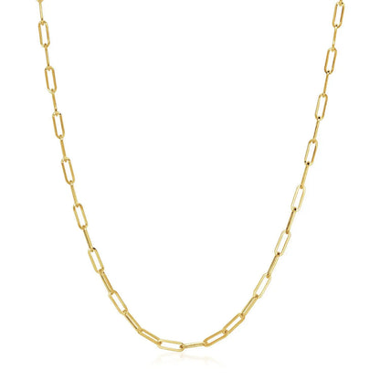 14K Yellow Gold Wide Paperclip Chain (3.20 mm) RCJ Chains  CELESTIA LUXE JEWELLERS