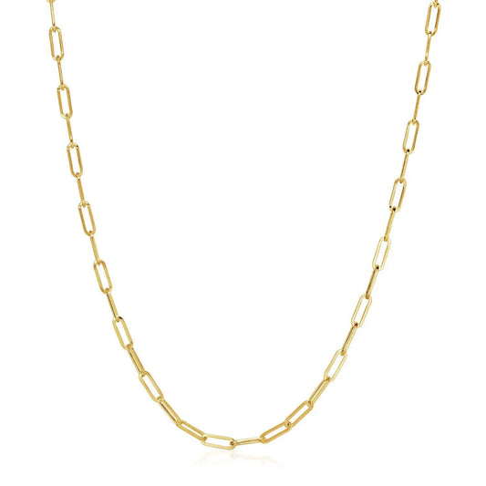 14K Yellow Gold Wide Paperclip Chain (3.20 mm) RCJ Chains  CELESTIA LUXE JEWELLERS