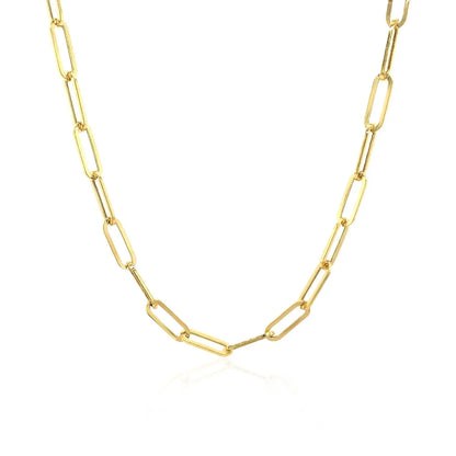14K Yellow Gold Wide Paperclip Chain (3.20 mm) RCJ Chains  CELESTIA LUXE JEWELLERS