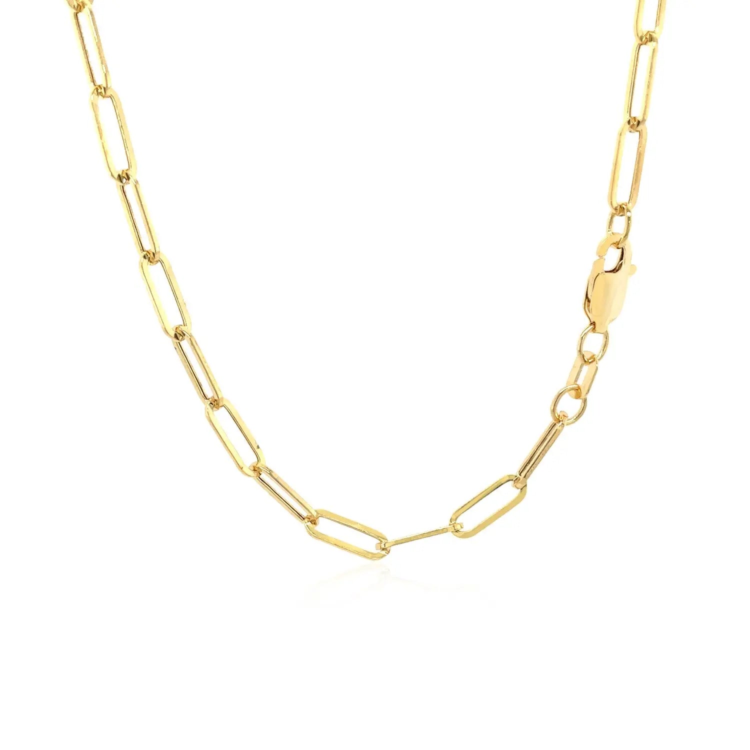 14K Yellow Gold Wide Paperclip Chain (3.20 mm) RCJ Chains  CELESTIA LUXE JEWELLERS