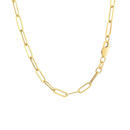 14K Yellow Gold Wide Paperclip Chain (3.20 mm) RCJ Chains  CELESTIA LUXE JEWELLERS