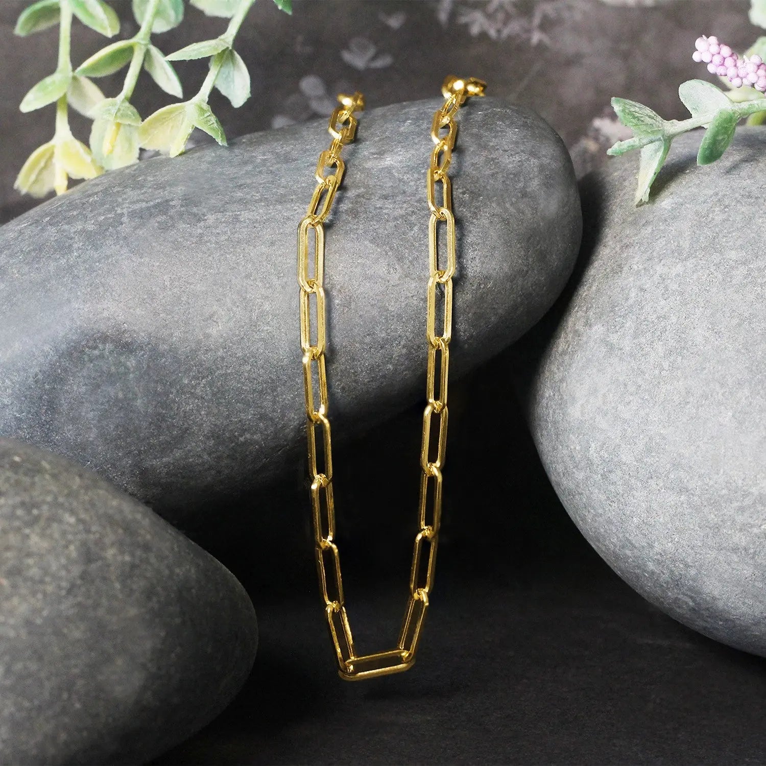 14K Yellow Gold Wide Paperclip Chain (3.20 mm) RCJ Chains  CELESTIA LUXE JEWELLERS