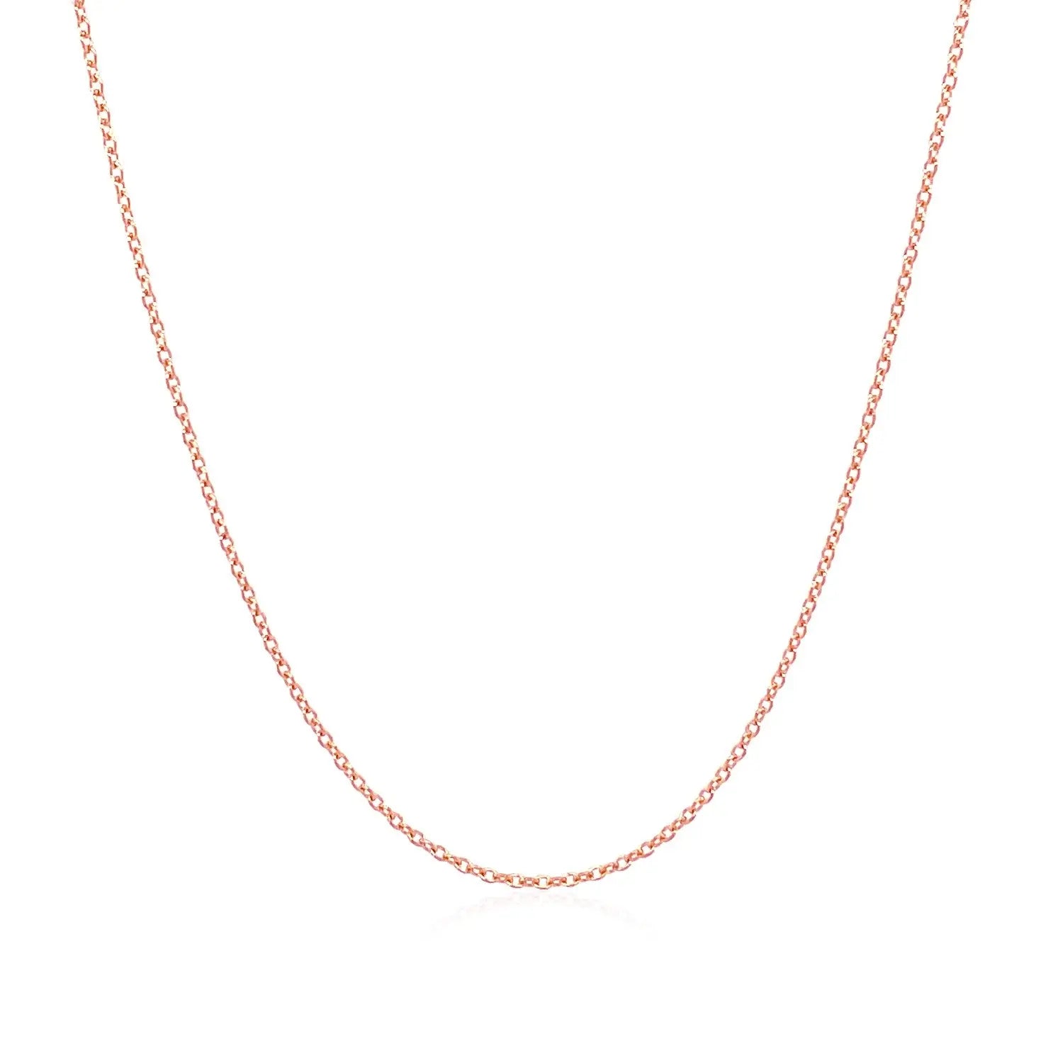 14k Pink Gold Oval Cable Link Chain (0.97 mm) RCJ Chains  CELESTIA LUXE JEWELLERS