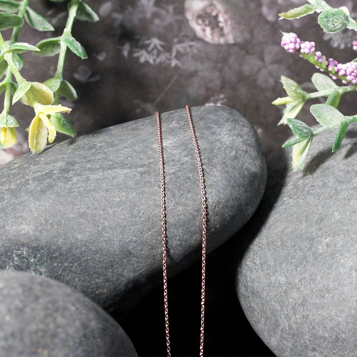 14k Pink Gold Oval Cable Link Chain (0.97 mm) RCJ Chains  CELESTIA LUXE JEWELLERS