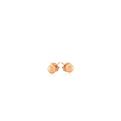 14k Rose Gold Ball Style Stud Earrings (4mm) RCJ Earrings  CELESTIA LUXE JEWELLERS