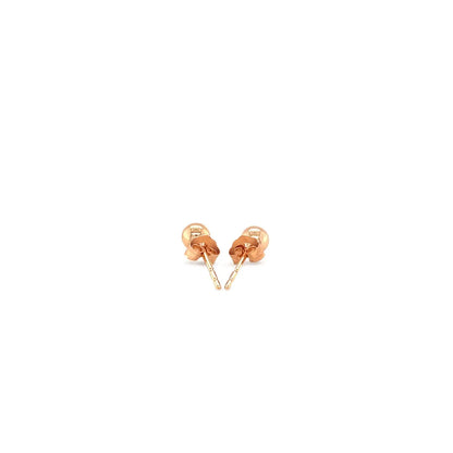 14k Rose Gold Ball Style Stud Earrings (4mm) RCJ Earrings  CELESTIA LUXE JEWELLERS