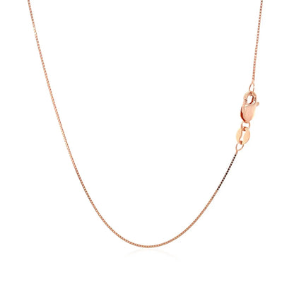 14k Rose Gold Classic Box Chain (0.60 mm) RCJ Chains  CELESTIA LUXE JEWELLERS