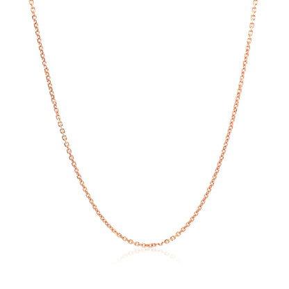 14k Rose Gold Diamond Cut Cable Link Chain (1.10 mm) RCJ Chains  CELESTIA LUXE JEWELLERS
