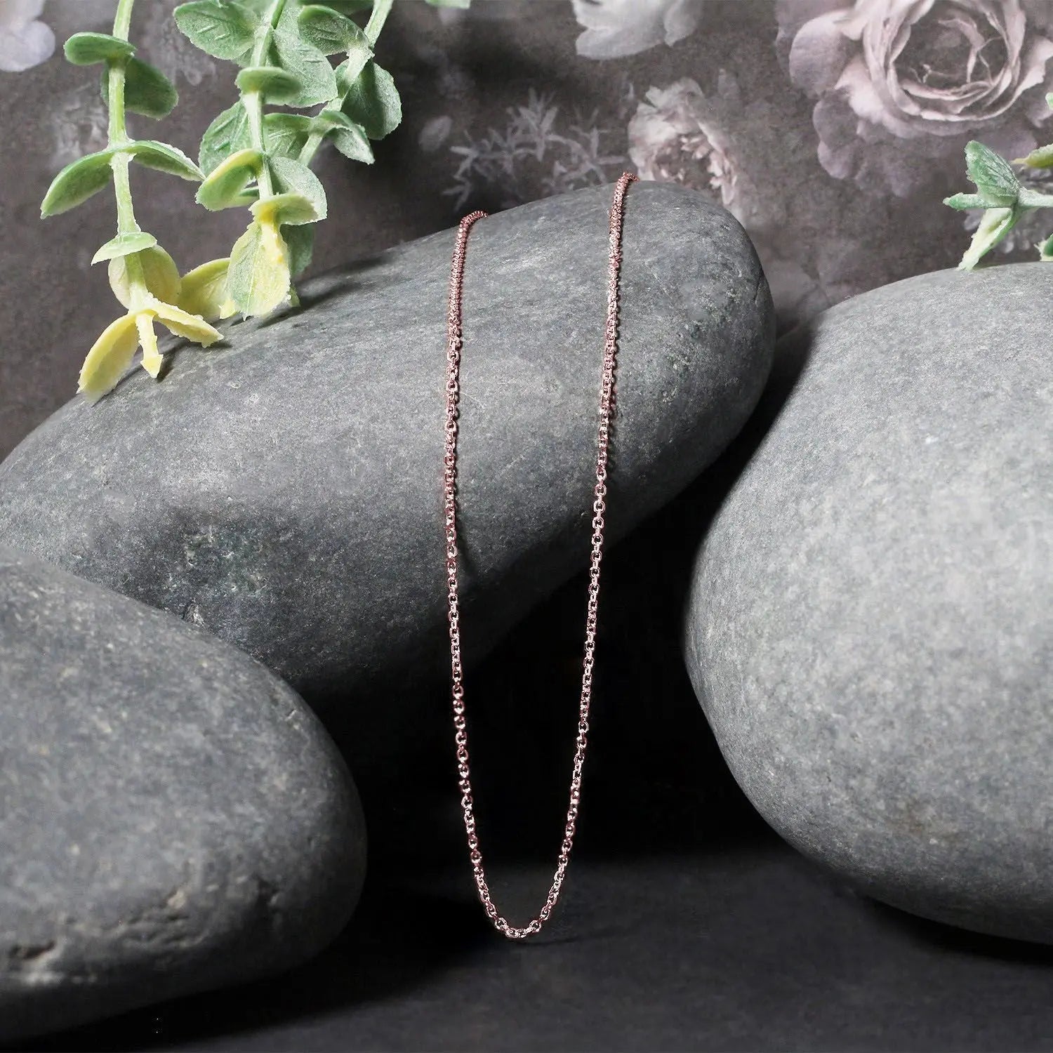 14k Rose Gold Diamond Cut Cable Link Chain (1.10 mm) RCJ Chains  CELESTIA LUXE JEWELLERS