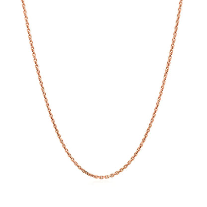 14k Rose Gold Diamond Cut Cable Link Chain (1.30 mm) RCJ Chains  CELESTIA LUXE JEWELLERS