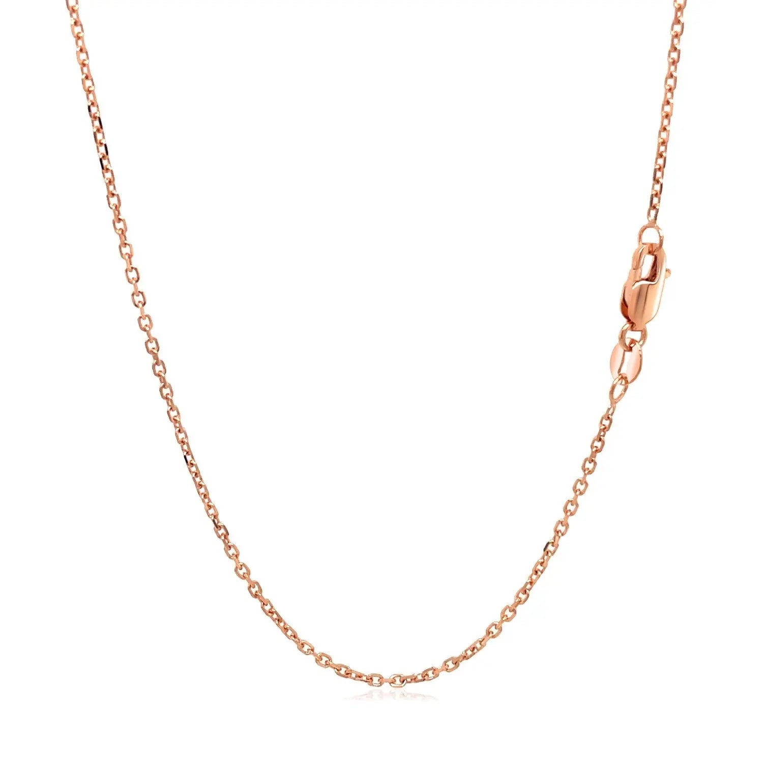14k Rose Gold Diamond Cut Cable Link Chain (1.30 mm) RCJ Chains  CELESTIA LUXE JEWELLERS