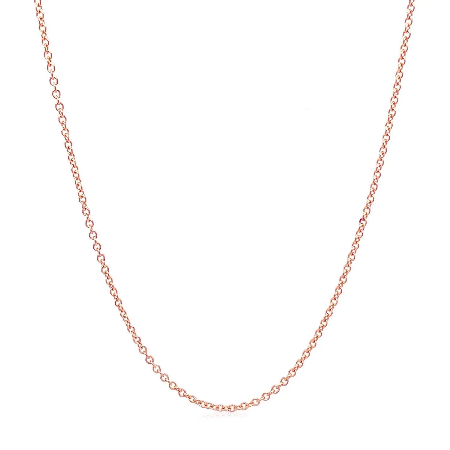 14k Rose Gold Round Cable Link Chain (1.25 mm) RCJ Chains  CELESTIA LUXE JEWELLERS