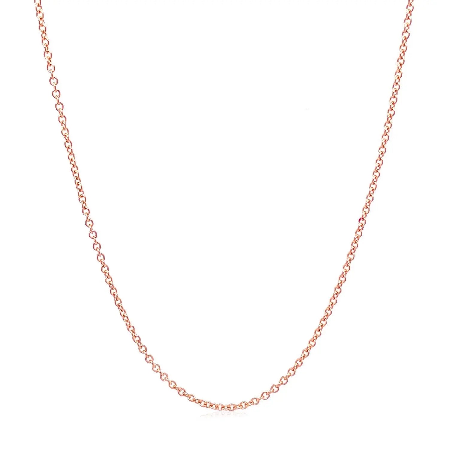 14k Rose Gold Round Cable Link Chain (1.25 mm) RCJ Chains  CELESTIA LUXE JEWELLERS