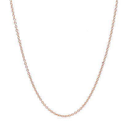 14k Rose Gold Round Cable Link Chain (1.25 mm) RCJ Chains  CELESTIA LUXE JEWELLERS