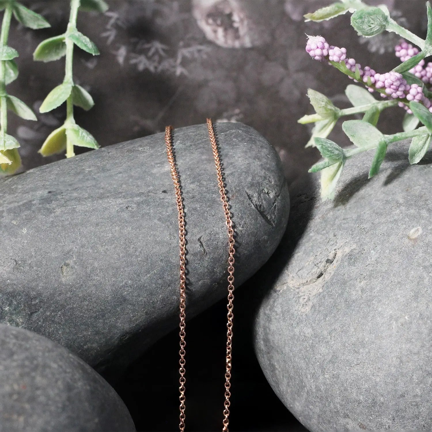 14k Rose Gold Round Cable Link Chain (1.25 mm) RCJ Chains  CELESTIA LUXE JEWELLERS