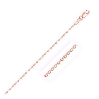 14k Rose Gold Round Cable Link Chain (1.50 mm) RCJ Chains  CELESTIA LUXE JEWELLERS