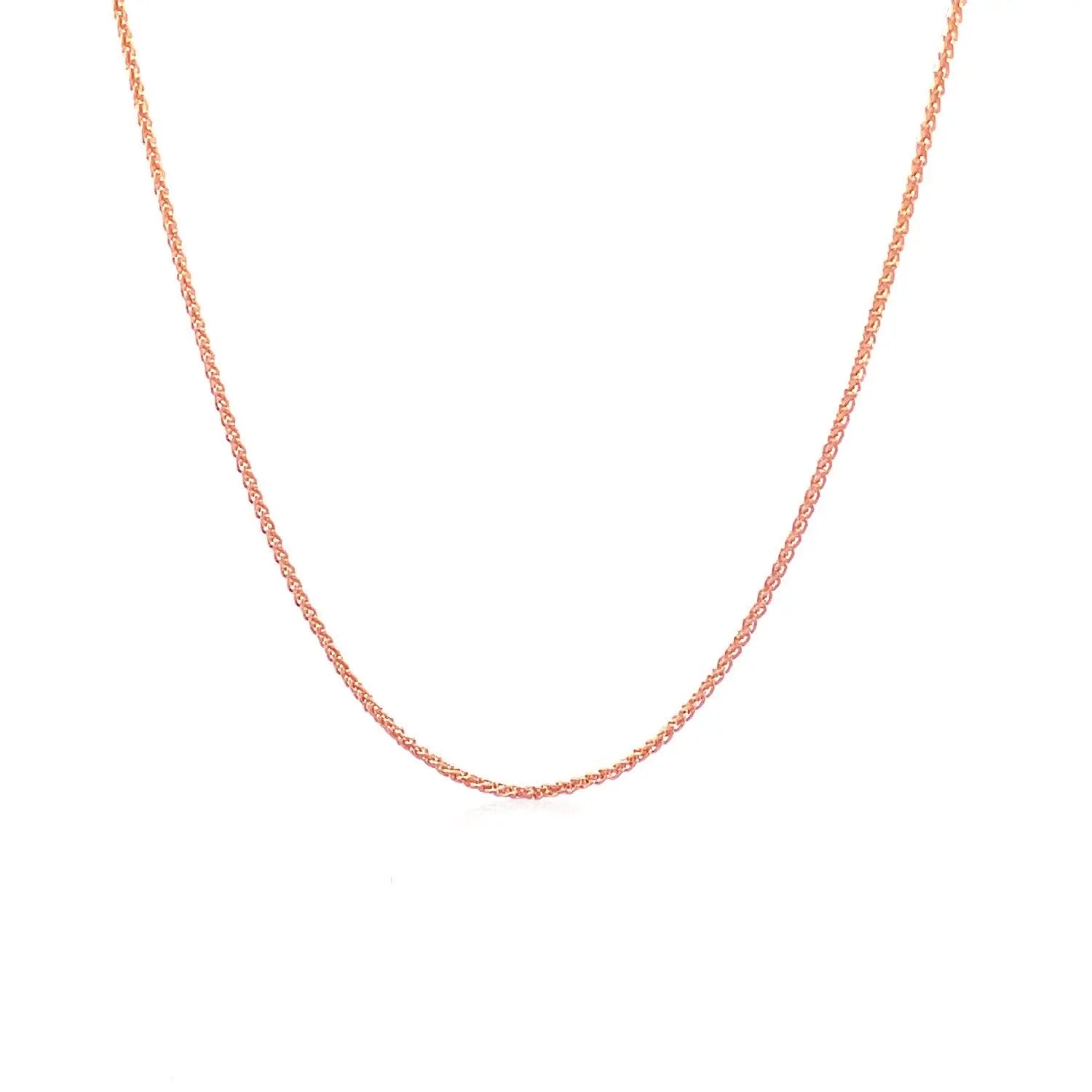 14k Rose Gold Round Wheat Chain (1.00 mm) RCJ Chains  CELESTIA LUXE JEWELLERS