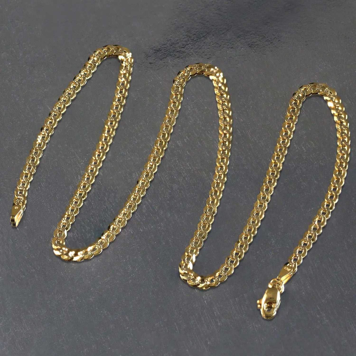 14k Two Tone Gold Pave Curb Chain (3.60 mm) RCJ Chains  CELESTIA LUXE JEWELLERS