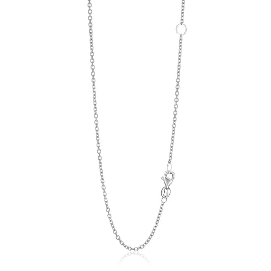 14k White Gold Adjustable Cable Chain (1.50 mm) RCJ Chains  CELESTIA LUXE JEWELLERS