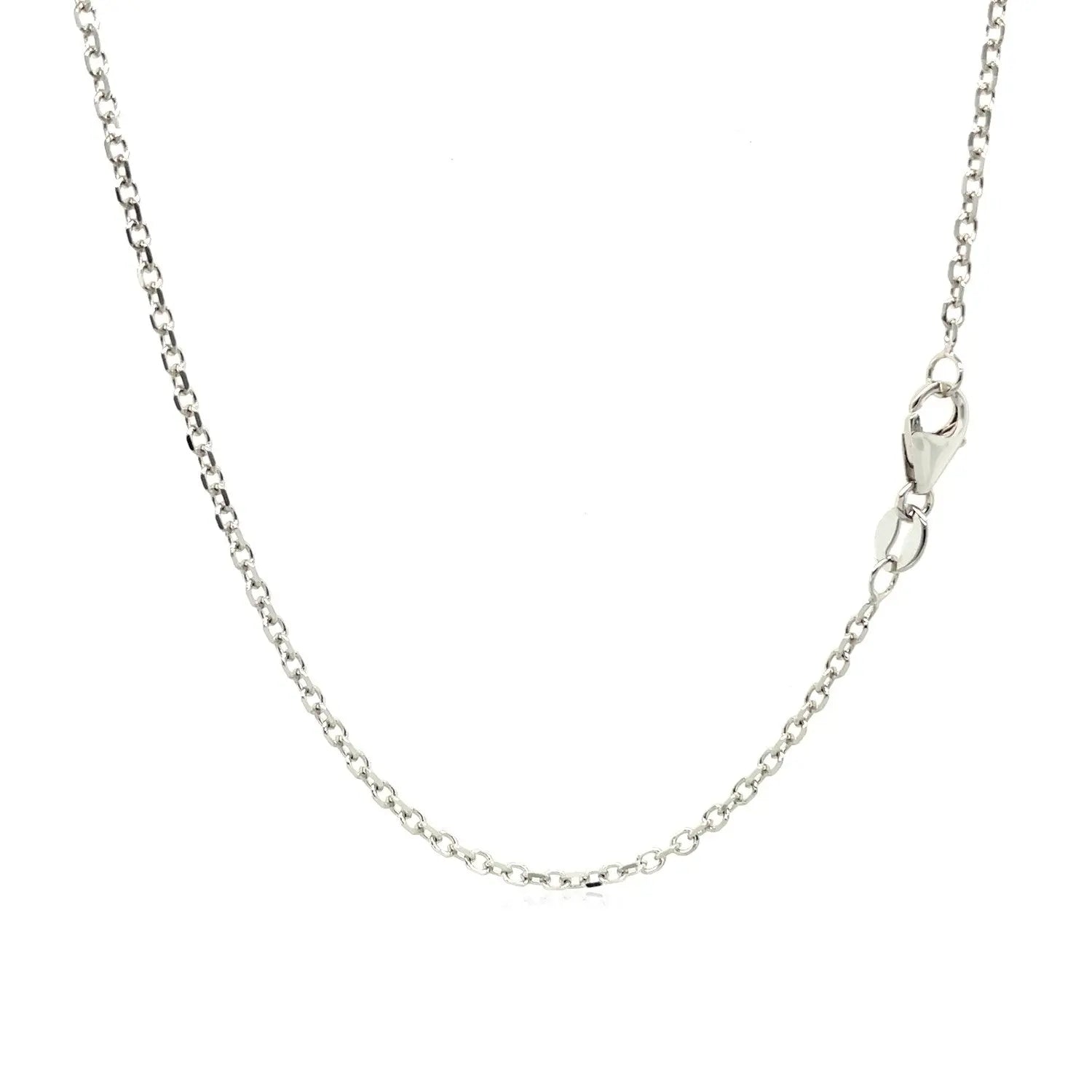 14k White Gold Adjustable Cable Chain (1.50 mm) RCJ Chains  CELESTIA LUXE JEWELLERS