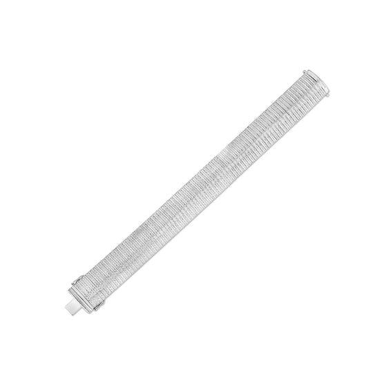 14k White Gold Bold Diamante Flex Bracelet (17.10 mm) RCJ Bracelets  CELESTIA LUXE JEWELLERS