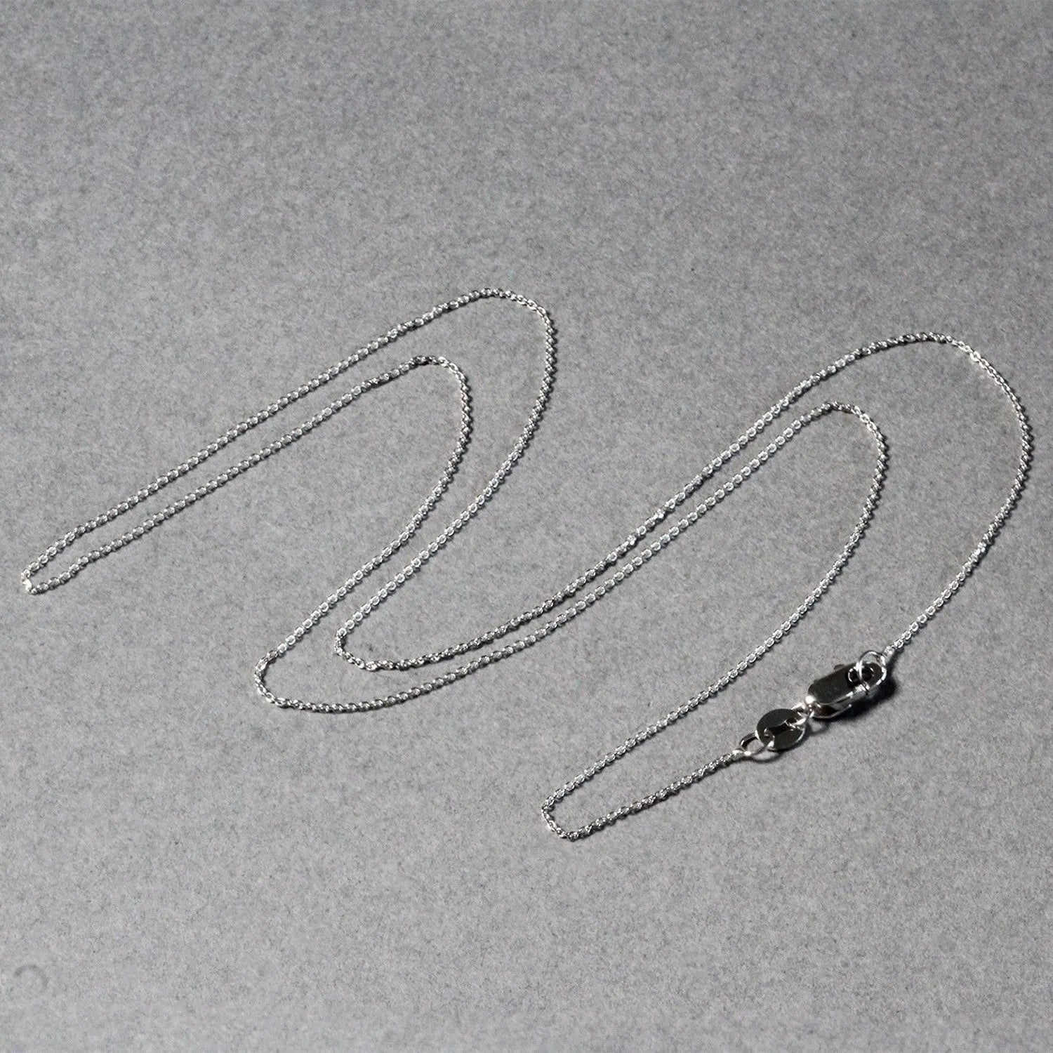 14k White Gold Cable Link Chain (0.50 mm) RCJ Chains  CELESTIA LUXE JEWELLERS