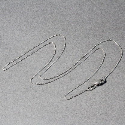 14k White Gold Cable Link Chain (0.50 mm) RCJ Chains  CELESTIA LUXE JEWELLERS