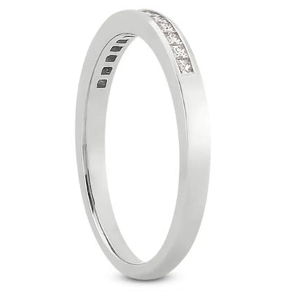 14k White Gold Channel Set Princess Diamond Wedding Ring Band RCJ Rings  CELESTIA LUXE JEWELLERS